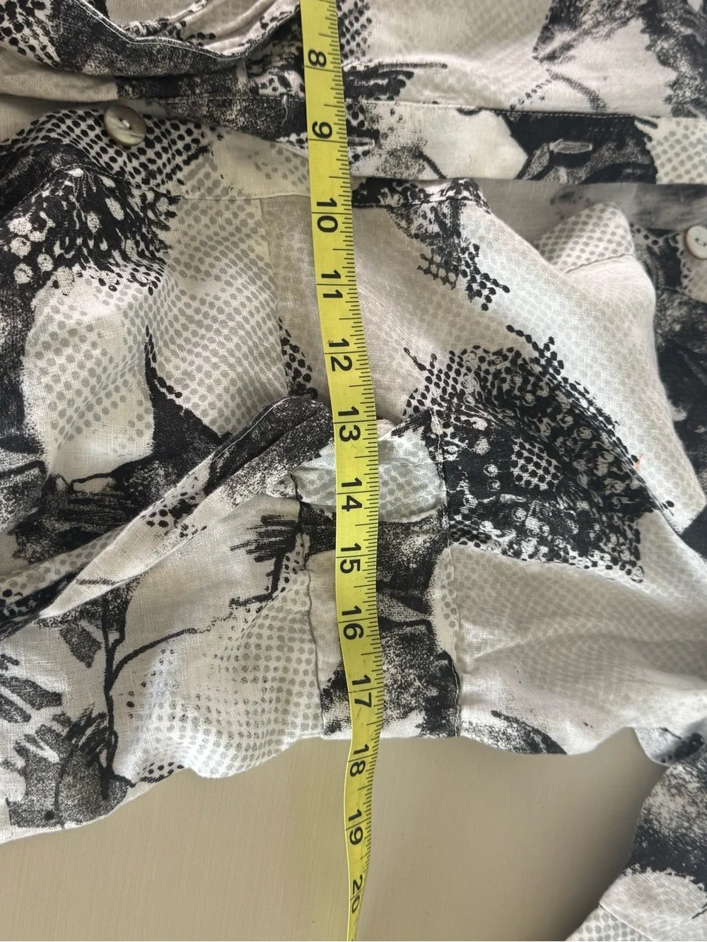 Floral Button-Front Maxi Shirt Dress in White and Black - Picture 11 of 11